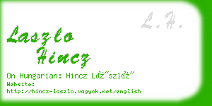 laszlo hincz business card